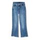 7 For All Mankind Women's HW Kick Slim Illusion with Worn Out Hem Jeans, Light Blue, 31W / 31L