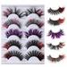 zttd 5 pairs of colorful fried false eyelashes multilayer thick cross synthetic fiber eyelashes synthetic fiber eyelashes dramatic long and thick curly false eyelashes