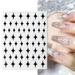niuredltd airbrushs nail stickers nail stencils french tip butterfly star heart line nail decals printing template diy stencil tool nail designs nail decorations