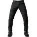 Hanas 2023 Mens Pants Motorcycle Protective Trousers Men s Motorcycle Jeans Breathable Wear-Resistant With 2 Pairs Of Hip And Knee Protectors Removable Pads Black XXXL