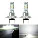 2Pcs H7 Led Headlight Bulbs Conversion Kit Super High Low Beam 4000Lm 6000K 80W