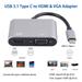 ALLTIMES USB 3.1 Type C to HDMI & VGA Adapter 2 in 1 4K Converter Cable for iMac/iMac Pro 2017 for Dell XPS 13 & 15 for Lenovo Yoga 900 & 910 etc