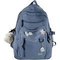 15.6 Inch Laptop Backpack College Backpack Anti-theft Teenagers Girls Women Students Backpack Blue