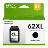 62XL Ink Cartridge 1 Pack Black Replacement for HP Envy 5660 7640 Printer