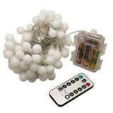 Njspdjh Led Lights Remote LED Light String LED Ball Control 50 Light 5M Battery LED light