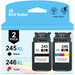 246XL 245XL Ink Cartridges for Canon Ink 245 246 for Canon 245 XL 246XL for Canon PIXMA MG2522 TS3122 MX492 MX490 TR4500 TR4520 TS3322 TR4522 MG2500 Printer (Black Tri-Color)