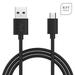 Original Quick Charge Micro USB Charging Data Cable For HTC One S9 Cell Phones 6 Feet - Black
