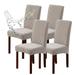 Waterproof Chair Covers for Dining Room Set of 4 Dining Chair Covers Dining Room Protectors Cover for Kitchen