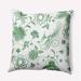 18 x 18 Simply Daisy Traditional Bird Floral Polyester Accent Pillow Green Qty 1