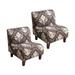 2 Pieces Printed Armless Chair Slipcover Stretch Armless Accent Chair Covers Removable Accent Slipper Chair Cover for Living Dining Room Hotel Armless Accent Chair