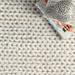 Modern Braided Wool Area Rug for Living Room Contemporary Carpet Rug for Home Office Off-white