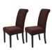 Dining Room Chair Covers Set of 2 Chocolate Stretch Slipcovers Parsons Chairs Covers Kitchen Chair Covers