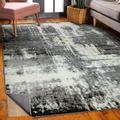 Leick Home Allerick Area Rug in Vintage Gray with Rug Pad 7-Foot-10-Inch by 10-Foot