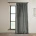 Signature Nightlife Grey Plush Velvet Extra Wide Hotel Blackout Curtain (1 Panel) Nightlife Grey 100W X 96L