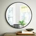 Neutype 32 Black Wall Mounted Mirror Modern Accent Mirror Wall Decor Circle Mirror Aluminum Alloy Frame (32 Round)