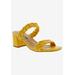 Wide Width Women's Fuss Slide Sandal by Bellini in Yellow Smooth (Size 7 1/2 W)