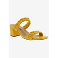 Wide Width Women's Fuss Slide Sandal by Bellini in Yellow Smooth (Size 13 W)