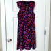 J. Crew Dresses | J Crew Silk Floral Sleeveless Dress - Sz 10 | Color: Black/Red | Size: 10