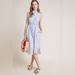 Anthropologie Dresses | By Anthropologie Kismet Blue And White Striped Eyelet Midi Shirt Dress Size 10 | Color: Blue/White | Size: 10