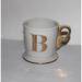 Anthropologie Dining | Anthropologie Letter B Initial Gold Monogram White Coffee Mug Limited Edition | Color: Gold/White | Size: Os