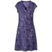 Athleta Dresses | Athleta Wrap Light Purple And Navy Blue Flower Pattern Dress Size M | Color: Blue/Purple | Size: M