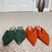 Zara Shoes | Combo!!Poited-Toe Flat Shoes Zara And Velez Size 9 And 8 | Color: Green/Orange | Size: Various