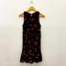 J. Crew Dresses | J.Crew Black Floral Sleeveless Mini Sun Dress | Color: Black/Red | Size: 6p
