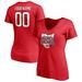 Women's Fanatics Branded Red Cincinnati Reds Hometown Legend Personalized Name & Number V-Neck T-Shirt