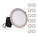 TORCHSTAR 8" Ultra Slim Remodel IC LED Canless Recessed Lighting Kit, Metal in Gray/White | 0.39 H x 8.94 W in | Wayfair F-67655