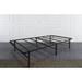 Alwyn Home Overlock 14" Folding Steel Platform Bed Metal in Black | 14 H x 60 W x 80 D in | Wayfair 38AC310DD8EE4377922B520158E4FA3B