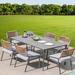 Bayou Breeze Alaynah Rectangular 6 - Person 62.99" Long Outdoor Dining Set Stone/Concrete in Gray | 62.99 W x 35.43 D in | Wayfair