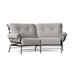 Woodard Terrace 82.5" Wide Loveseat w/ Cushions Metal in Black | 38 H x 82.5 W x 42 D in | Outdoor Furniture | Wayfair 790063-92-92M