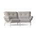 Woodard Terrace 82.5" Wide Loveseat w/ Cushions Metal in Gray | 38 H x 82.5 W x 42 D in | Outdoor Furniture | Wayfair 790063-70-05Y