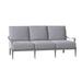 Woodard Wiltshire Patio Sofa w/ Cushions Metal/Sunbrella® Fabric Included in Gray | 35.5 H x 75 W x 38.8 D in | Wayfair 4Q0420-72-22M