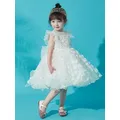 Kids Girl's Dresses Summer white wedding dresses Fashion Children girl Party Princess Dress flowers clothing