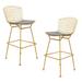 Bertoia Counter Stool (26") Set of 2 - 39"H (SH 26") x 20.5"W x 23"D