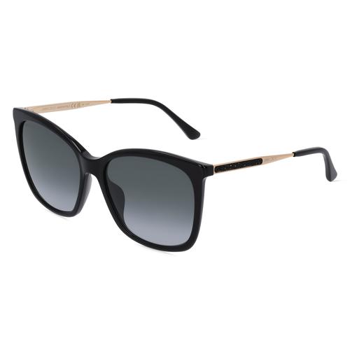 Jimmy Choo NEREA/G/S Damen-Sonnenbrille Vollrand Eckig Acetat-Gestell, schwarz