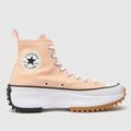 Converse run star hike hi trainers in peach