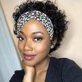 Short Headband Human Hair Wigs Water Wave Wigs for Women & Girls - 6 inch Brazilian Remy Human Hair Glueless Full Machine Made