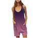 pstuiky Jumpsuits for Women Dressy Sleeveless Jumpsuits Printed Loose Casual Jumpsuits Casual Summer Overalls Cotton Linen Shorts Rompers Jumpsuits Wide Pocket Leisure Jumpsuits Purple S