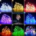 100 LED Twinkle Fairy Light String 33ft 8 Modes White/Warm White/Colorful String Lights for Festival Party Decoration Warm White