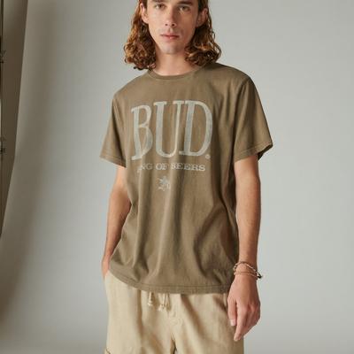 Lucky Brand Large Bud Logo Tee - Men's Clothing Tops Shirts Tee Graphic T Shirts in Shitake, Size S