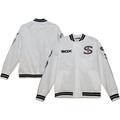 Men's Mitchell & Ness White Chicago Sox City Collection Satin Full-Snap Varsity Jacket