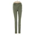 Old Navy Jeans - Mid/Reg Rise Skinny Leg Denim: Green Bottoms - Women's Size 0 Petite - Colored Wash