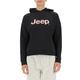 JEEP O102609-B000 J Woman Hooded Cropped Sweatshirt Striped Print J22W Black M