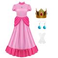 AYYOHON Super Brothers Princess Peach Costume For Women Princess Daisy Princess Rosalina Costume Halloween Cosplay Dress S