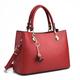 WEILIAN Handbags for Women Elegant Women Handbags Soft Vegan Leather Ladies Handbag Medium Red