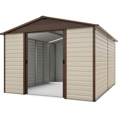 Gerätehaus YARDMASTER "Brandenburg 1012", grau (taupe), Stahlblech, Gerätehäuser, Metall