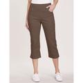 Blair Women's DenimEase Flat-Waist Capris - Brown - 10 - Misses