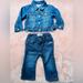 Levi's Matching Sets | Girls Jacket & Jeans Matching Set Size 12 Months Levi’s Brand | Color: Blue | Size: 12mb